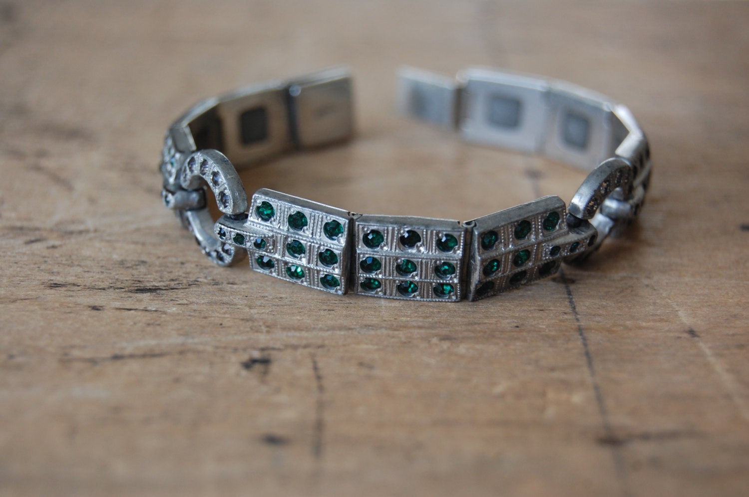 Art Deco rhinestone bracelet / ALL THE STARS