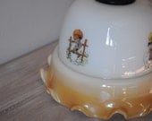 Retro Glass Lampshade - Childrens Room