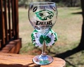 NFL Philadelphia Eagles Sports Team NFC Mlb Baseball Soccer Hockey Basketball NBA Football Fan Wine Glass