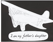 Reserve for leahhk - BiPlane -Scherenschnitte -  50 Dollars Down Payment - Custom Hand Paper Cutting signed and dated by Janet Lynch