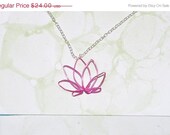 Memorial Day Weekend Sale Pink Lotus Necklace