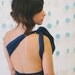 Azimuth Navy Blue Long Octopus Infinity Convertible Wrap Gown