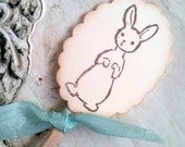 Easter Bunny Cupcake Toppers, Food Picks, Cupcake Decorations, Spring Decor, Set of 12