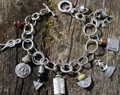 Lobi  ,Handmade Silver and gemstone Charm Bracelet