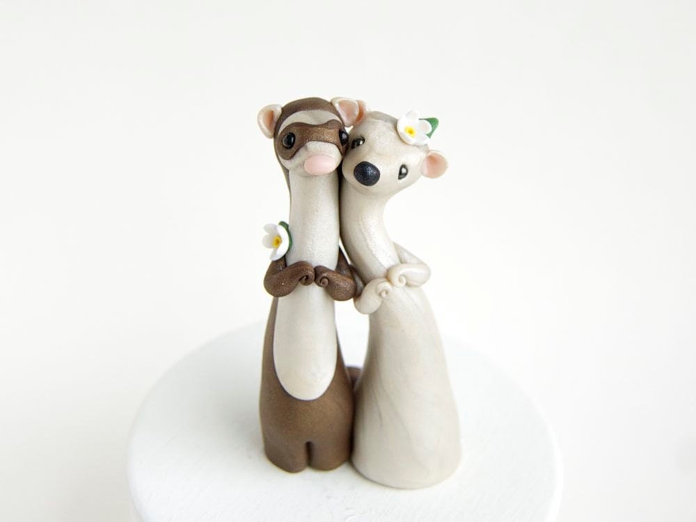 Ferret Wedding Cake Topper by Bonjour Poupette