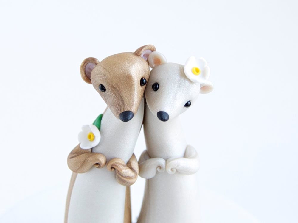 Weasel Wedding Cake Topper - Spring Wedding by Bonjour Poupette