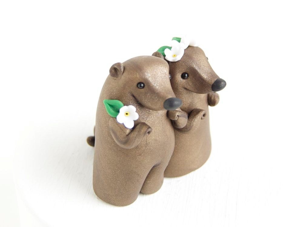 Groundhog Wedding Cake Topper by Bonjour Poupette