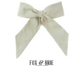 Natural Gingham Ascot Bow