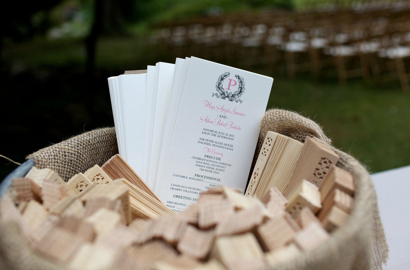 Kate Collection Wedding Program - Set of 100 - by Flair Designery Il_170x135