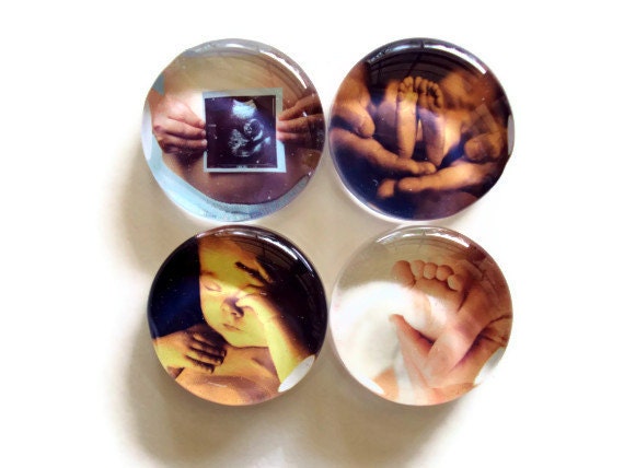 Baby- Large Glass Magnet Set of 4