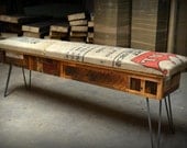 Recycled Coffee Sack Storage Benches
