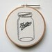 Baller - Mason Jar Embroidery Art - Funny Humor Gag Gift Canning