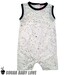 WHITE GALAXY -romper for toddlers and babies