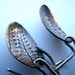 Silver Fern earrings by Cari-Jane Hakes, hybrid handmade, from the 'leaves' series