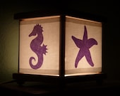 Under the Sea Night Light in Lavendar Seahorse Starfish Octopus Sea Turtle