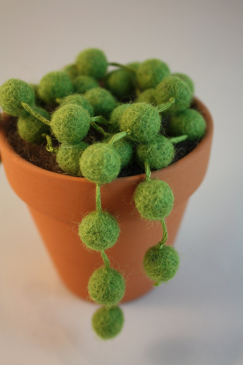 felt ball strings of pearl plant  Eco Friendly plant decoration