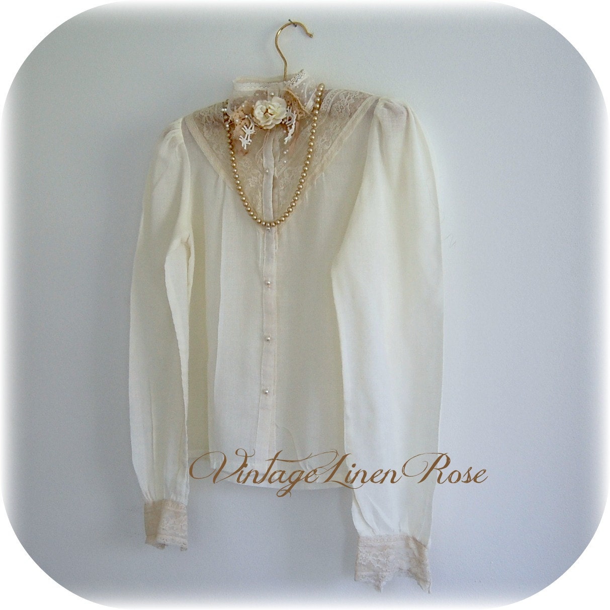 Gunne Sax Blouse 70s Prairie Western Shabby Style