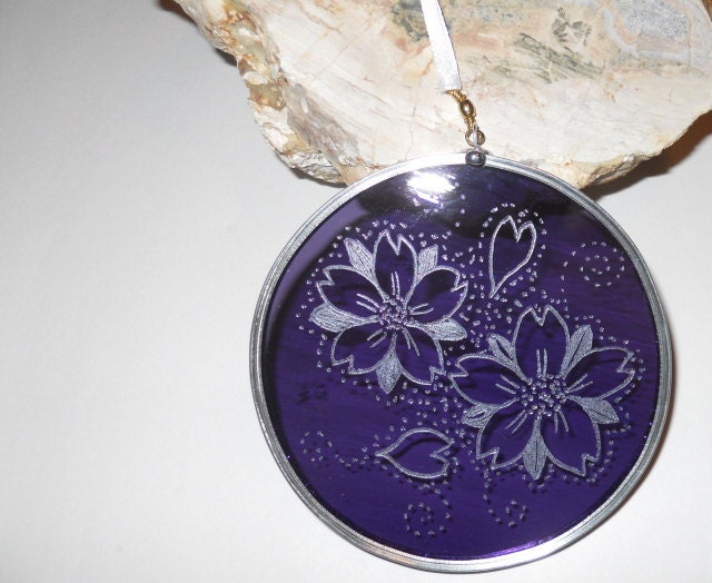 Purple Cherry Blossoms Suncatcher