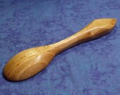 Premium Hand carved toddler spoon sugar spoon in wild cherry wood