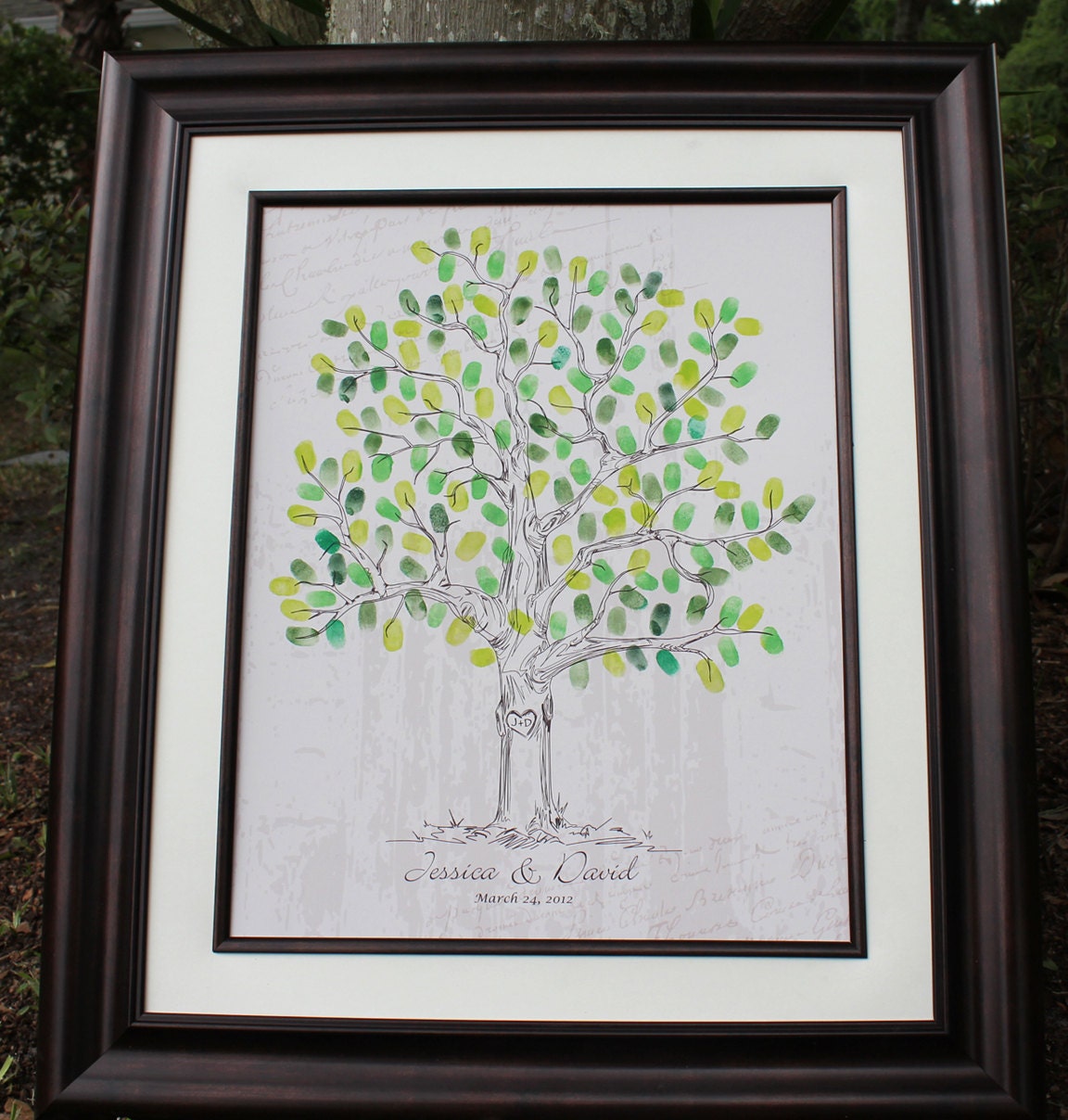 Hand drawn Wedding Guest book Fingerprint Tree, Guest book alternative, Hand drawn sketched wedding tree for 100-200 guests