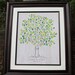 Hand drawn Wedding Guest book Fingerprint Tree, Guest book alternative, Hand drawn sketched wedding tree for 100-200 guests