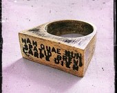 Carpe Diem Brass Color Mens Rings Ring Wedding Engagement Band Jewelry Jewellery CDR-299