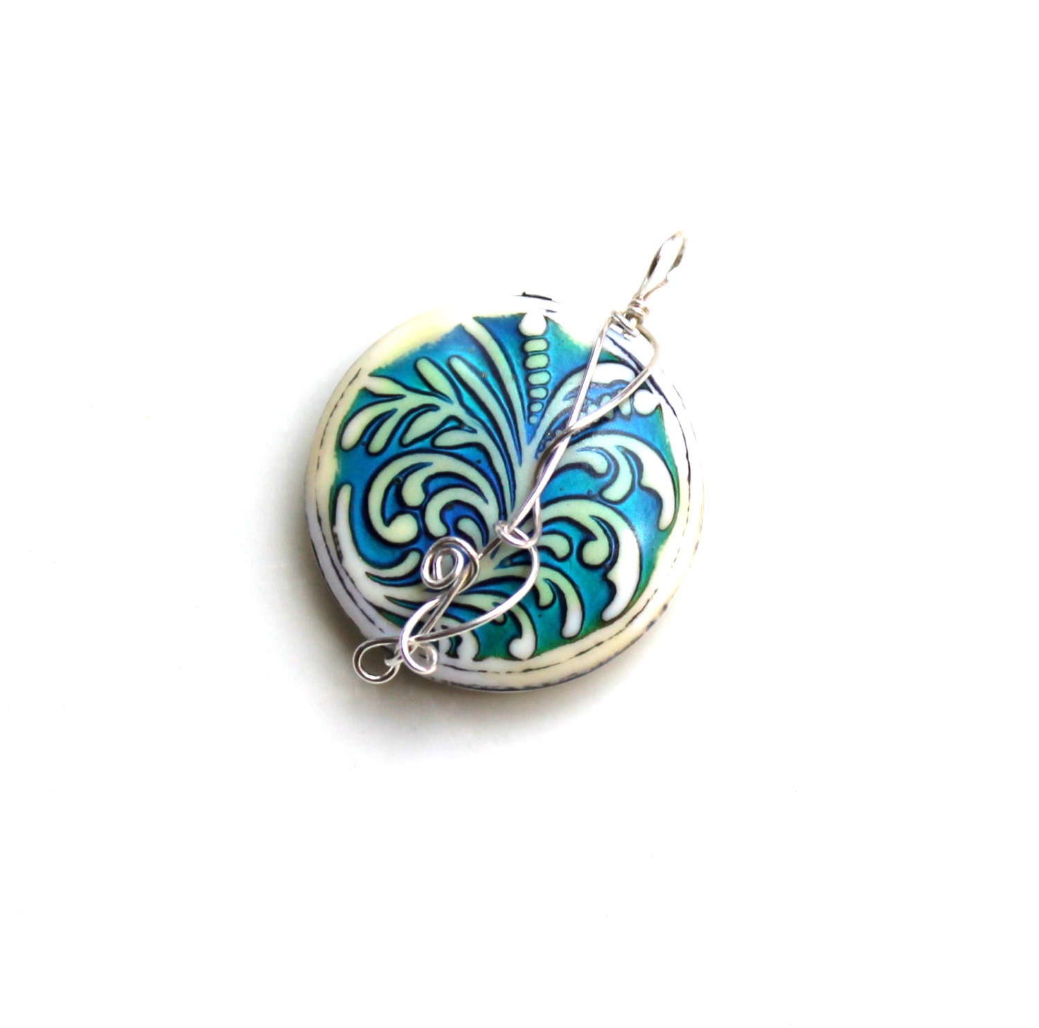 Mood pendant / unisex gift / wire wrapped pendant / steampunk focal / FREE domestic SHIPPING key fob / ornament