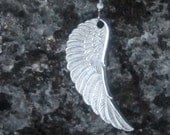 Sterling Silver Angel Wing Necklace, Gift for her