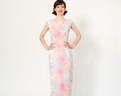 Vintage 60s Floral Dress - 1960s Dress - In Full Pastel Bloom