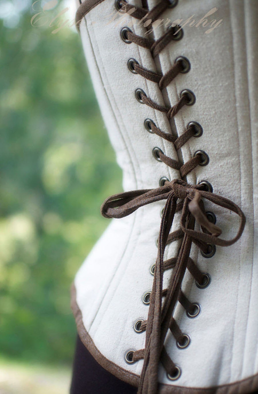 Roughspun Underbust Corset SCA Larp Cosplay Steampunk Renaissance Wedding Wench
