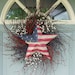 Summer Wreath - Patriotic Wreath - Fourth of July Wreath - Star Wreath - Flag Wreath