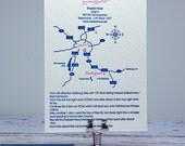 Letterpress Wedding Directions Card - The Caress