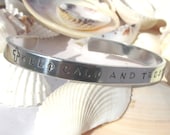 Keep Calm and Trust God Silver Toned  Hand Stamped Bracelet (K4613)