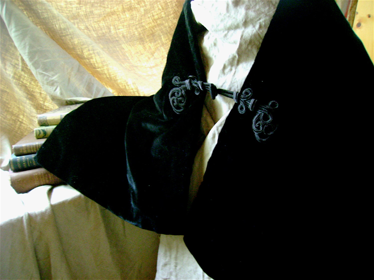 SALE - velvet and silk corde shawl, wrap