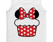 Minnie Cupcake Tank Top - American Apparel Unisex Sizes S, M, L, XL