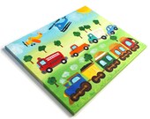 Painting for Boys Room, RUSH HOUR, 16x20 arcylic canvas, Wall art for boys room