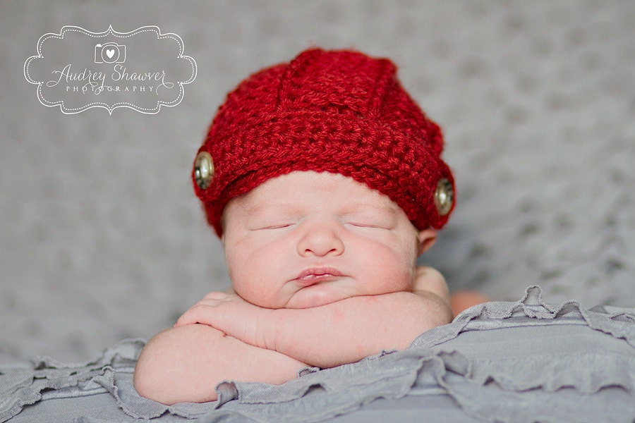 Button Newsboy for Baby Boy Toddler--  Custom Newborn Photo Prop