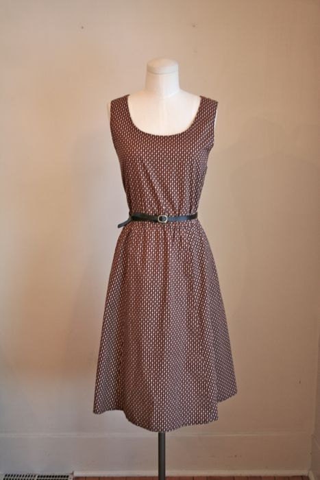vintage 70s sundress - MY VALENTINE calico & heart print dress / L