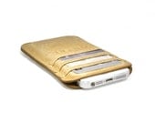 RETROMODERN aged leather iPhone 5 pocket - - SAND