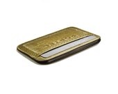 RETROMODERN aged leather Credit Card wallet - - OLIVE