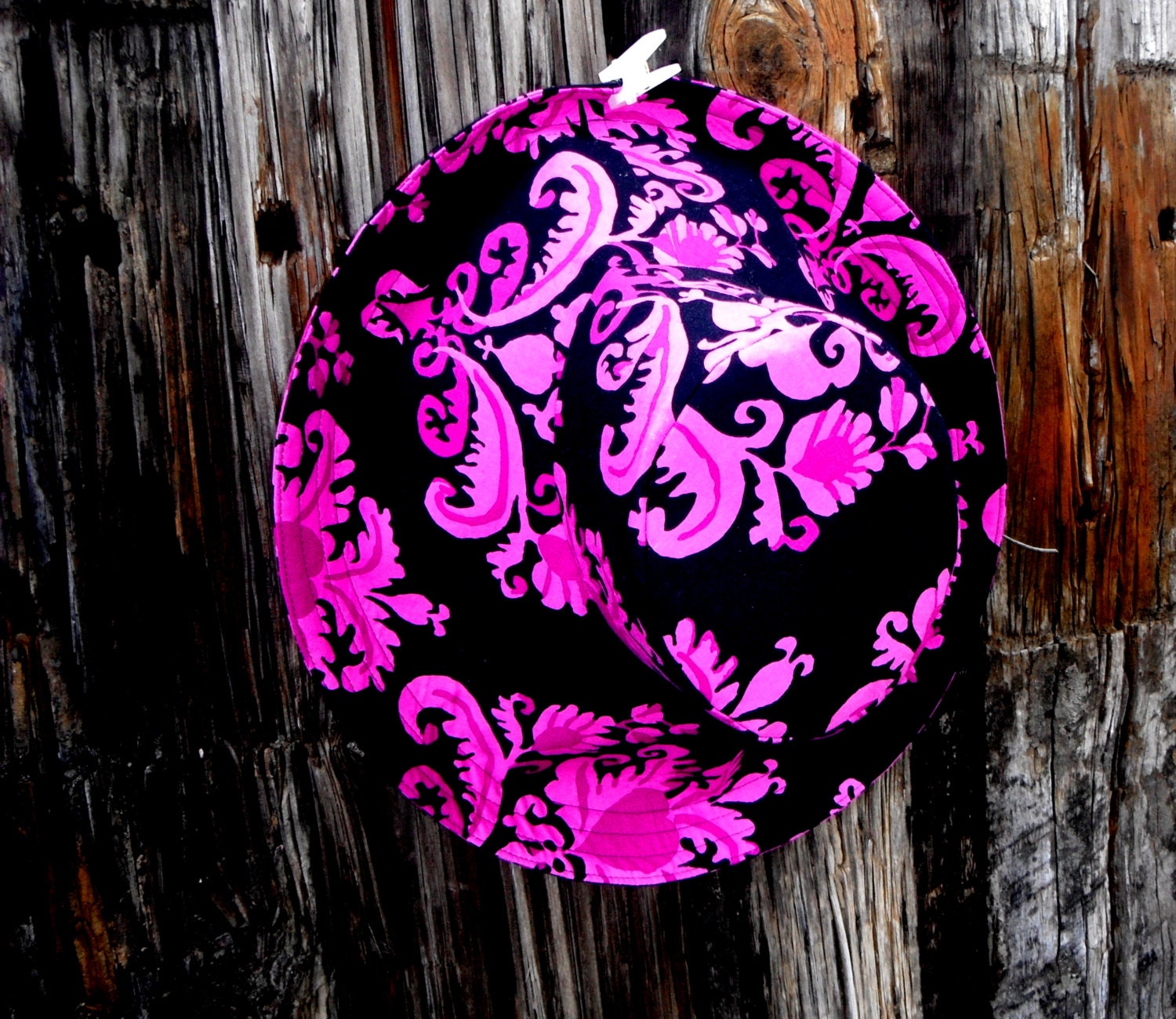 Summer Sun Hat Black Fuschia Wide Brim Hat Big Beach Hat ... Freckles California