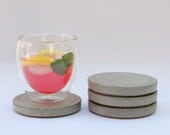Concrete Round Coaster - set of 4