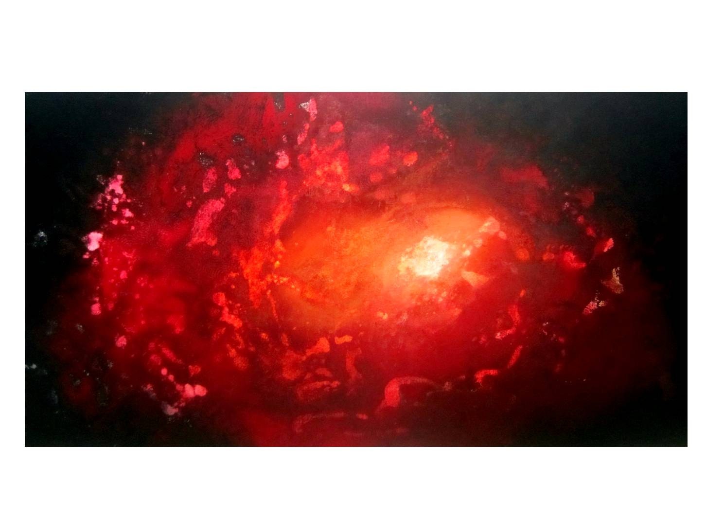 Modern Abstract Giclee Print on Fine Art Paper of Original Painting "A Star is Born" by R Schoeffel. 20x10.