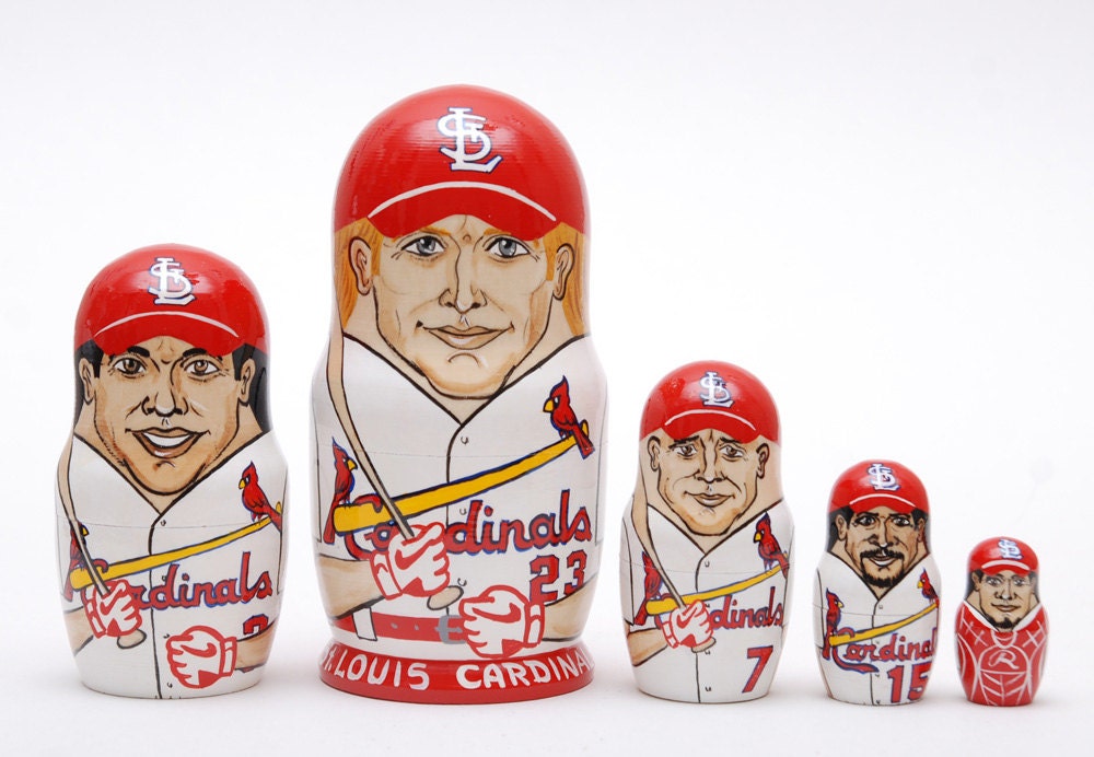St. Louis Cardinals nesting doll matryoshka 5 pc - free shipping