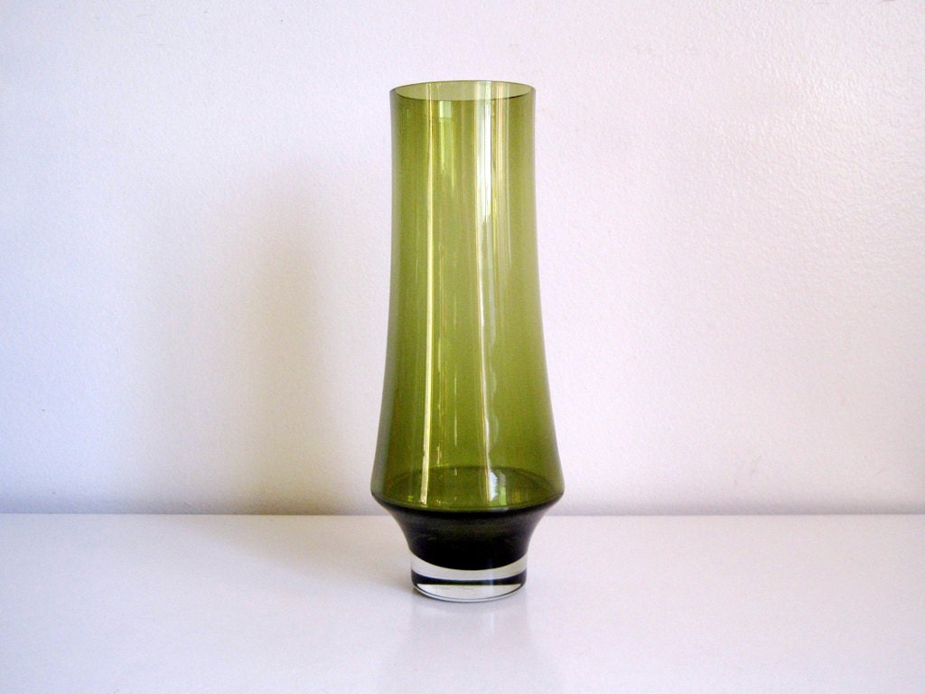 RIHIIMAKI Vase Tamara ALADIN 60s 70s Mid Century FINNISH Glass