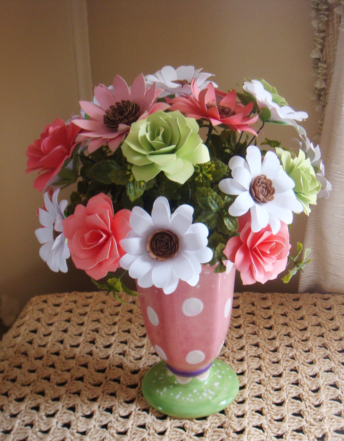 Paper Flower Arrangement Perfect for Birthdays and anniversary Get wells