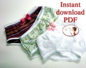 Easy girl's undies sewing pattern - panties - DIY - PDF - instant digital download