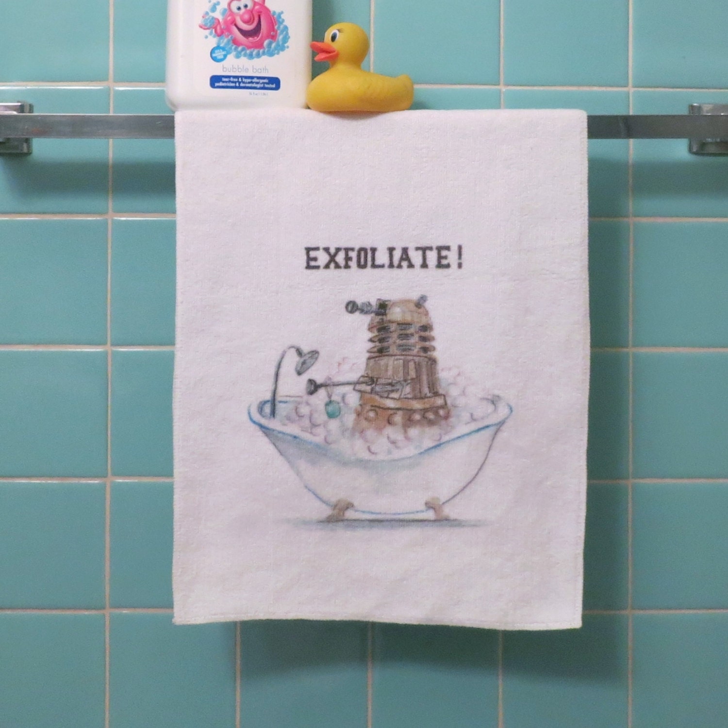 Hand Towel EXFOLIATE, Dalek Bath Time