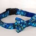 Blue Floral Dog Bow Tie Collar