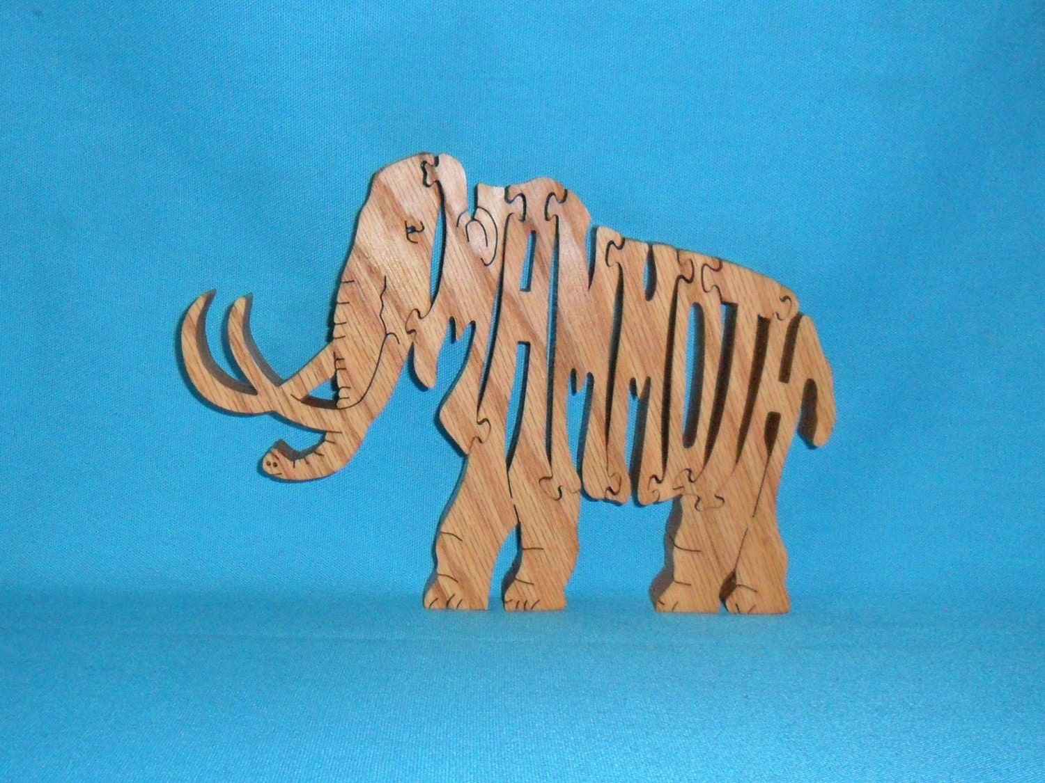 Mammoth Handmade Scroll Saw Wooden Puzzle